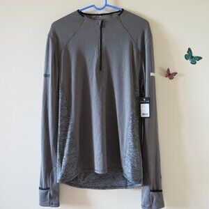 Blanc Noir Men's Windbreaker T shirt Athletic Running Charcoal Jacket Size M